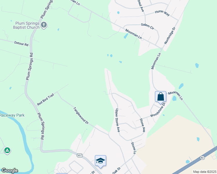 map of restaurants, bars, coffee shops, grocery stores, and more near 415 Upper Stone Avenue in Bowling Green