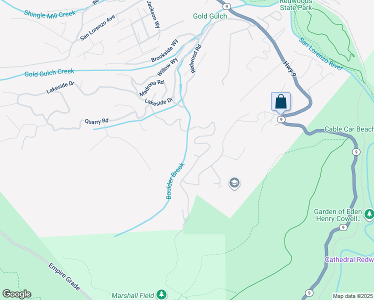 map of restaurants, bars, coffee shops, grocery stores, and more near 1762 Upper Scenic Drive in Felton