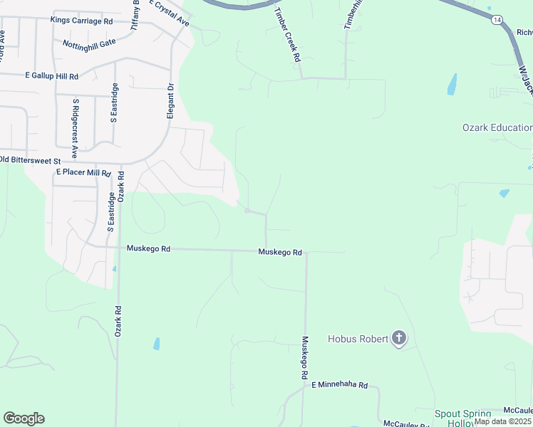 map of restaurants, bars, coffee shops, grocery stores, and more near Woodwind Drive in Nixa