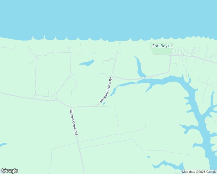 map of restaurants, bars, coffee shops, grocery stores, and more near 17270 Morgarts Beach Road in Smithfield