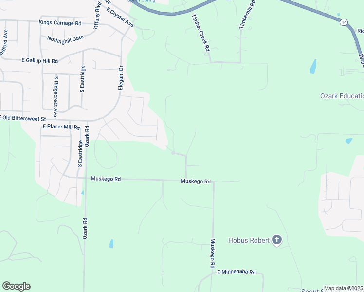 map of restaurants, bars, coffee shops, grocery stores, and more near Woodwind Drive in Nixa