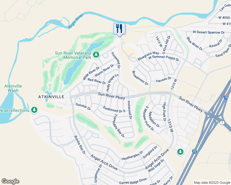 map of restaurants, bars, coffee shops, grocery stores, and more near 4544 Cold River Drive in St. George