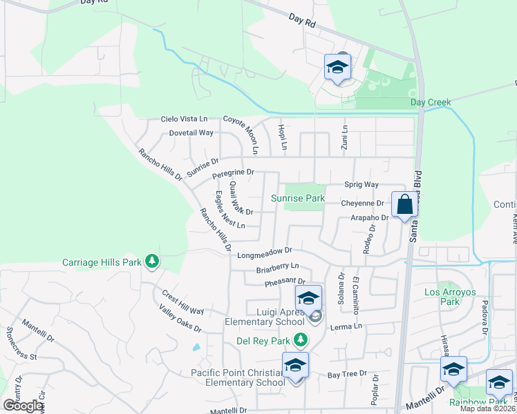 map of restaurants, bars, coffee shops, grocery stores, and more near 1415 Quail Walk Drive in Gilroy
