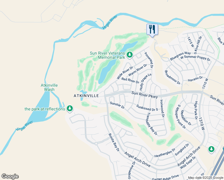 map of restaurants, bars, coffee shops, grocery stores, and more near 4518 Clear Creek Lane in St. George