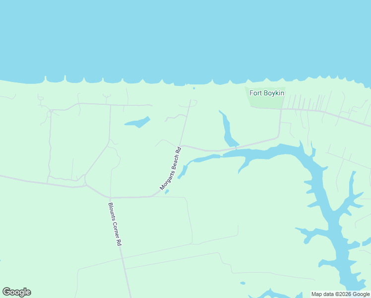 map of restaurants, bars, coffee shops, grocery stores, and more near 17270 Morgarts Beach Road in Smithfield