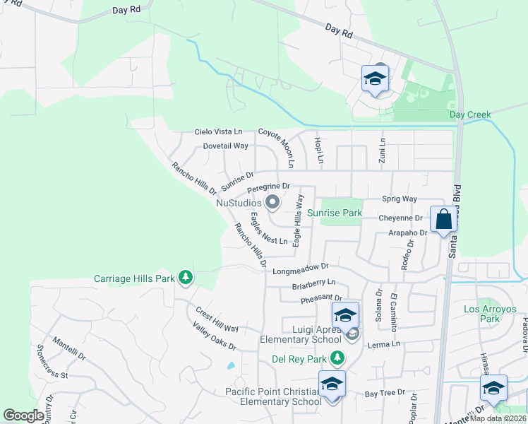 map of restaurants, bars, coffee shops, grocery stores, and more near 1501 Eagles Nest Lane in Gilroy
