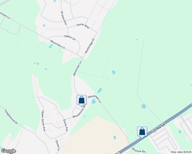 map of restaurants, bars, coffee shops, grocery stores, and more near 640 Moorman Lane in Bowling Green