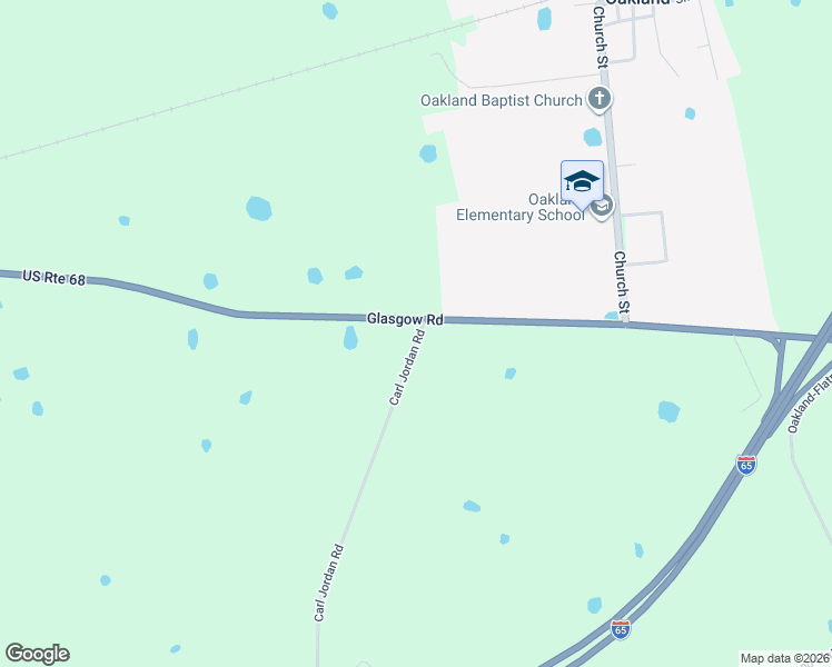 map of restaurants, bars, coffee shops, grocery stores, and more near 4450 Glasgow Road in Oakland