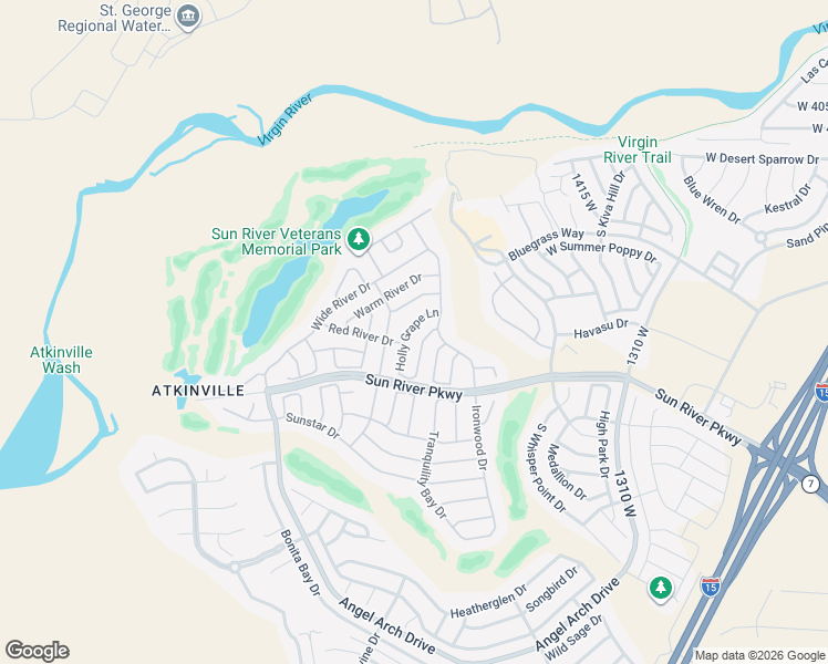 map of restaurants, bars, coffee shops, grocery stores, and more near 4457 Holly Grape Lane in St. George