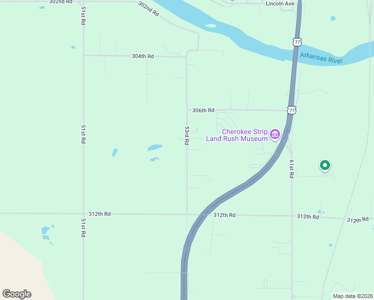 map of restaurants, bars, coffee shops, grocery stores, and more near 31846 53rd Road in Arkansas City