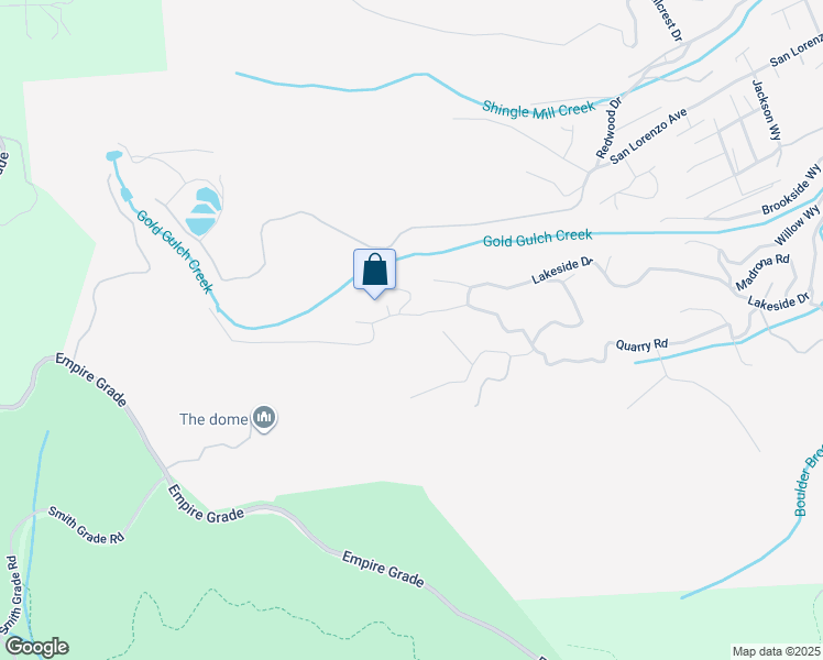map of restaurants, bars, coffee shops, grocery stores, and more near 1741 Gold Gulch Road in Felton