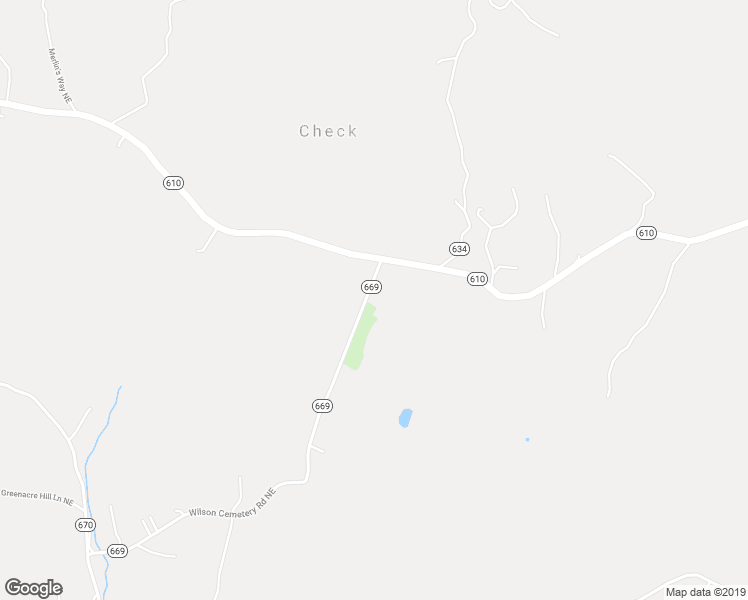 map of restaurants, bars, coffee shops, grocery stores, and more near 1012 Wilson Cemetery Road Northeast in Check