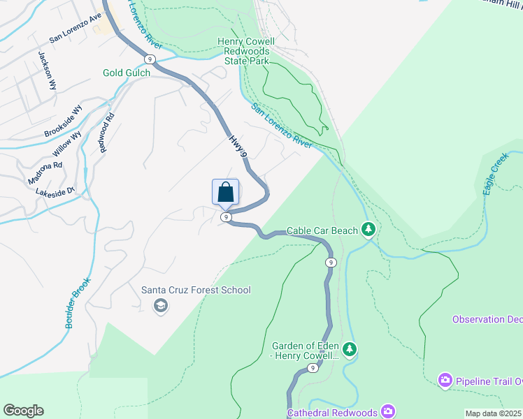 map of restaurants, bars, coffee shops, grocery stores, and more near 160 View Circle in Felton