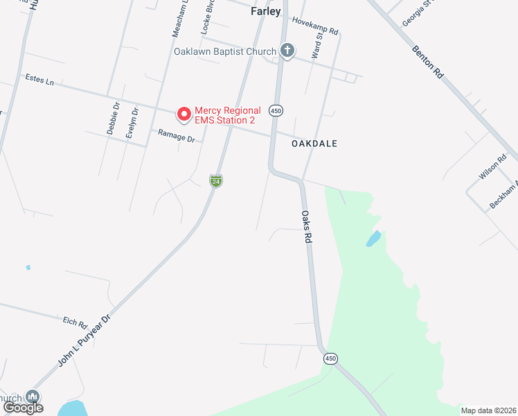 map of restaurants, bars, coffee shops, grocery stores, and more near 840-856 Burkhart Lane in Paducah