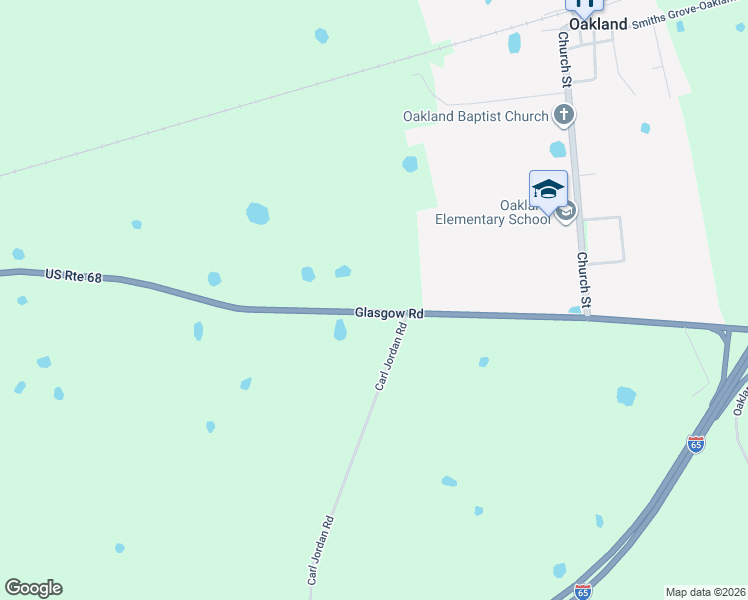 map of restaurants, bars, coffee shops, grocery stores, and more near 4450 Glasgow Road in Oakland