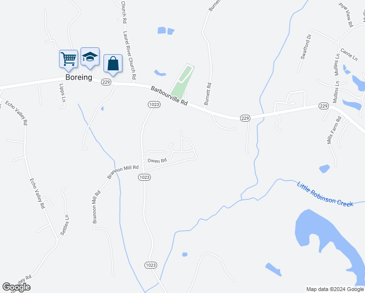 map of restaurants, bars, coffee shops, grocery stores, and more near 265 Owen Road in Lily