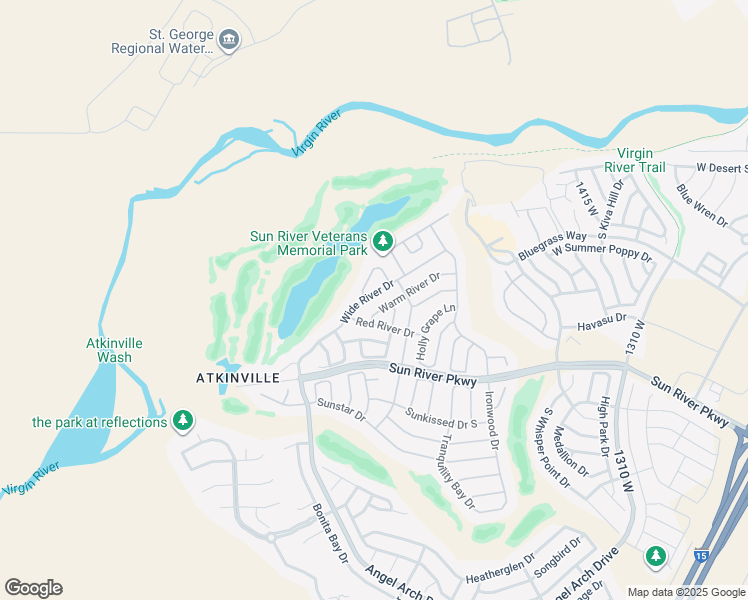 map of restaurants, bars, coffee shops, grocery stores, and more near 1821 Wide River Drive in St. George