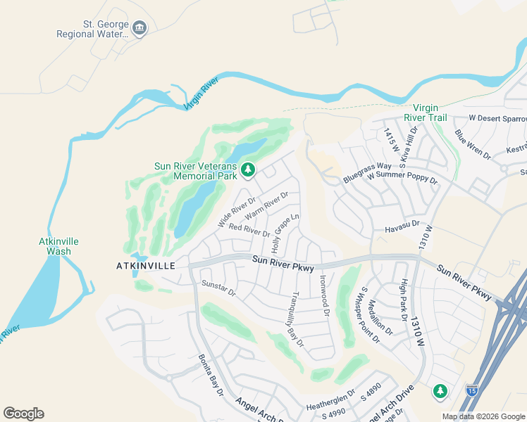 map of restaurants, bars, coffee shops, grocery stores, and more near 1757 Warm River Drive in St. George