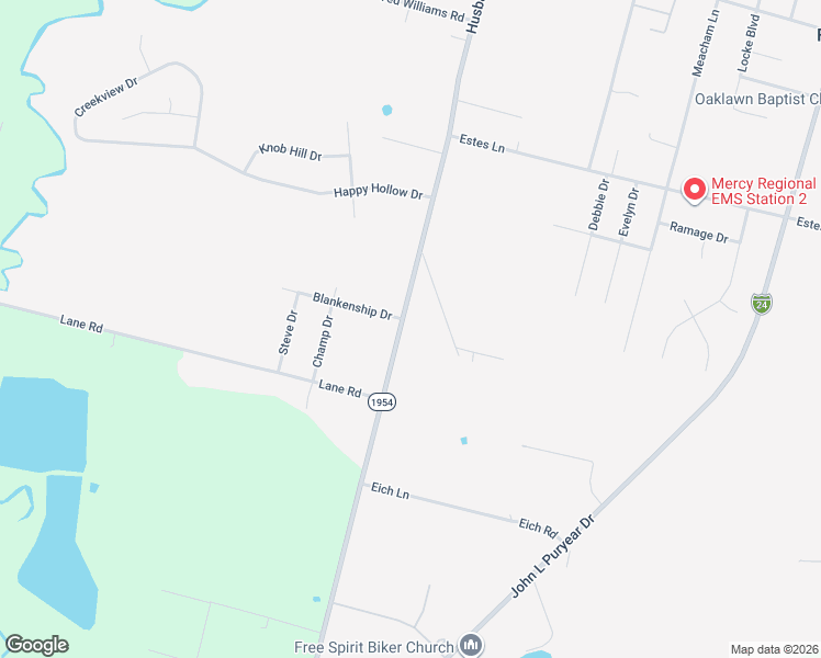 map of restaurants, bars, coffee shops, grocery stores, and more near 1900-2032 State Highway 1954 in Paducah