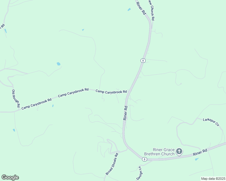 map of restaurants, bars, coffee shops, grocery stores, and more near 1758 Camp Carysbrook Road in Riner