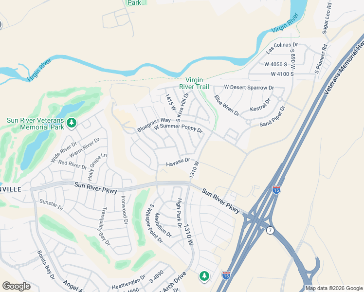 map of restaurants, bars, coffee shops, grocery stores, and more near 4392 South Kiva Hill Drive in St. George