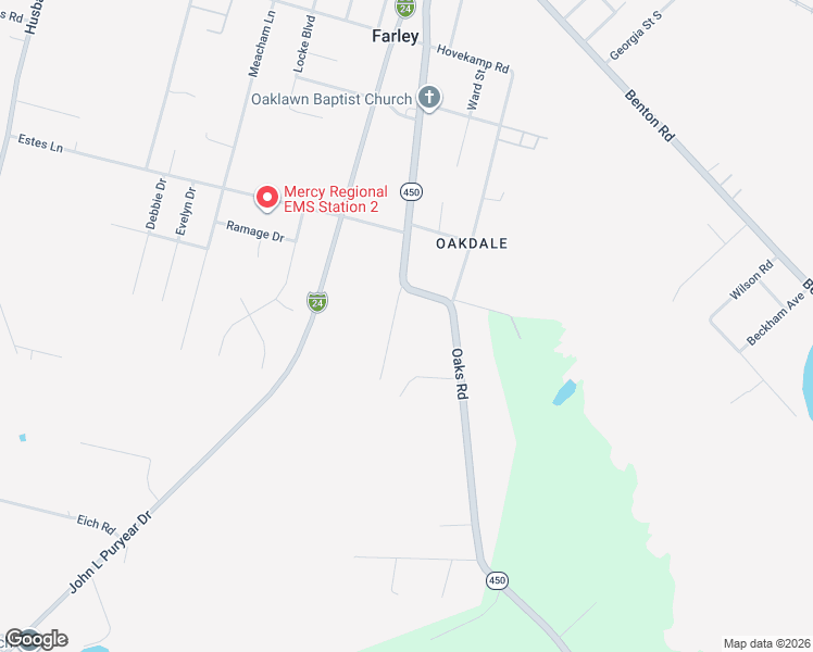 map of restaurants, bars, coffee shops, grocery stores, and more near 840 Burkhart Lane in Paducah