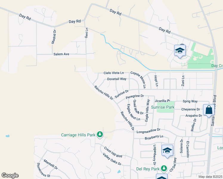 map of restaurants, bars, coffee shops, grocery stores, and more near 1535 Gold Finch Court in Gilroy