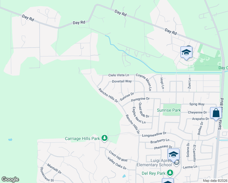 map of restaurants, bars, coffee shops, grocery stores, and more near 9760 Linnet Court in Gilroy