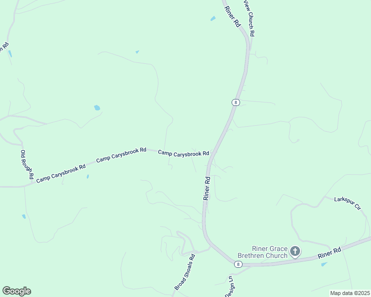 map of restaurants, bars, coffee shops, grocery stores, and more near 1758 Camp Carysbrook Road in Riner