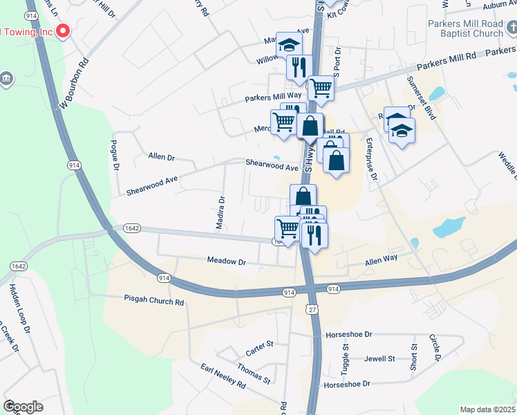 map of restaurants, bars, coffee shops, grocery stores, and more near 74 Jahan Drive in Somerset