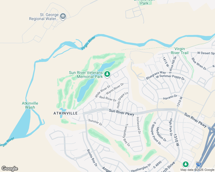 map of restaurants, bars, coffee shops, grocery stores, and more near 4372 Lazy River Drive in St. George