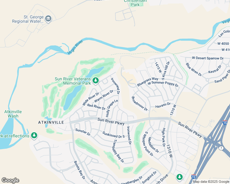 map of restaurants, bars, coffee shops, grocery stores, and more near 1673 Warm River Drive in St. George