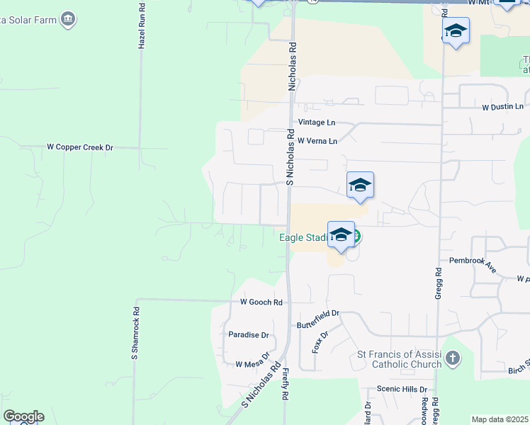 map of restaurants, bars, coffee shops, grocery stores, and more near 512 Stonehurst Street in Nixa