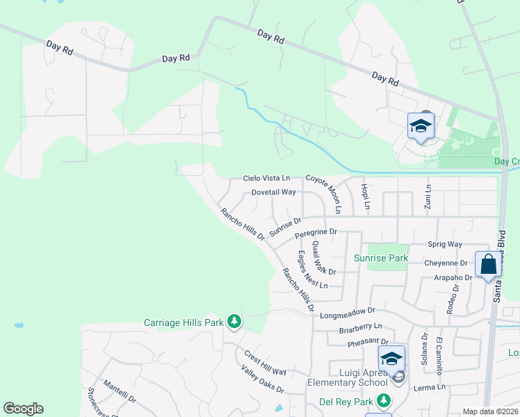 map of restaurants, bars, coffee shops, grocery stores, and more near 9760 Linnet Court in Gilroy