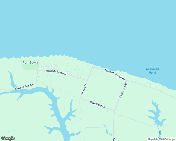 map of restaurants, bars, coffee shops, grocery stores, and more near 18273 Morgarts Beach Lane in Smithfield