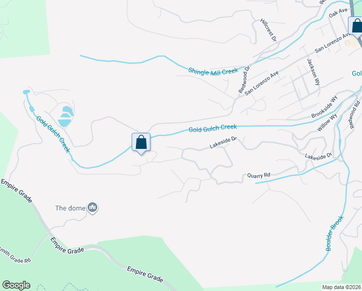 map of restaurants, bars, coffee shops, grocery stores, and more near 1610 Lakeside Drive in Felton