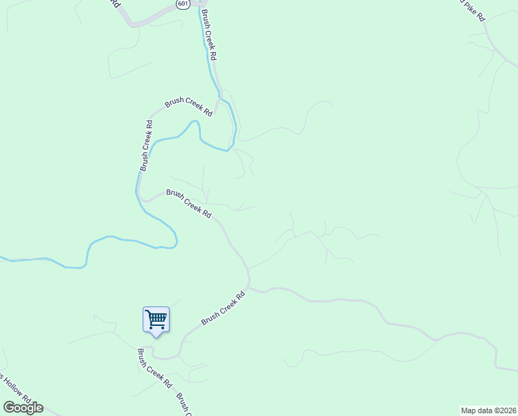 map of restaurants, bars, coffee shops, grocery stores, and more near 5320 Brush Creek Road in Riner