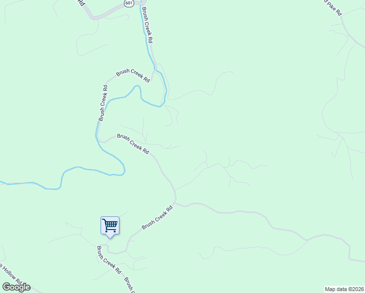 map of restaurants, bars, coffee shops, grocery stores, and more near 5320 Brush Creek Road in Riner