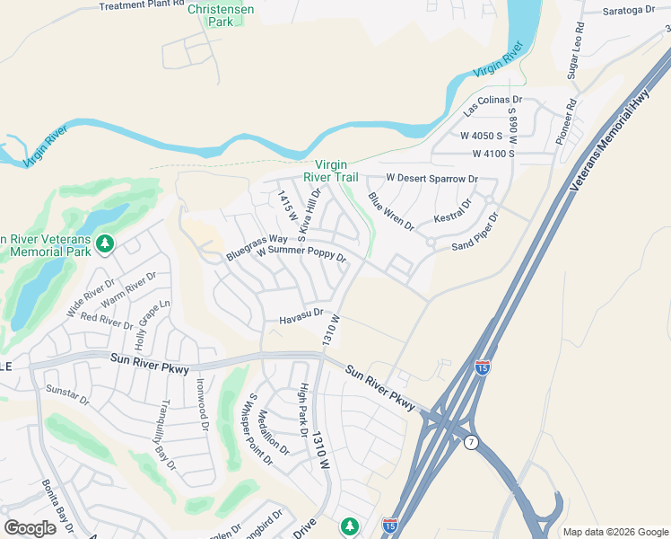 map of restaurants, bars, coffee shops, grocery stores, and more near 4358 Flowering Hills Drive in St. George