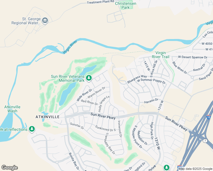 map of restaurants, bars, coffee shops, grocery stores, and more near 1670 Warm River Drive in St. George