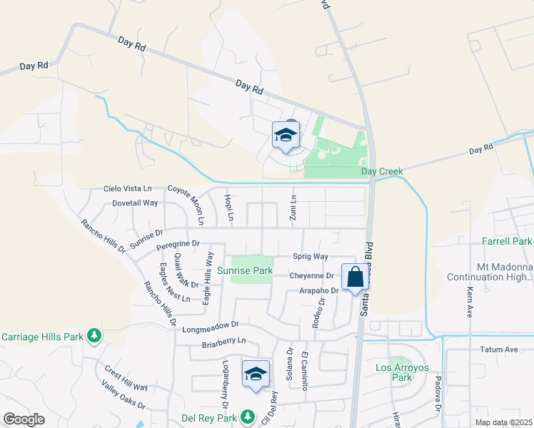 map of restaurants, bars, coffee shops, grocery stores, and more near 9713 Sedona Way in Gilroy
