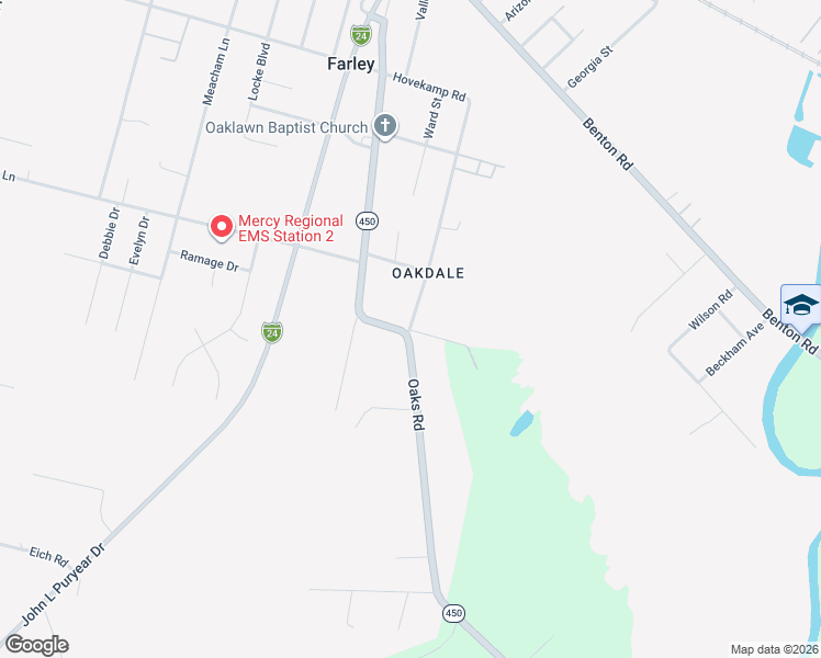 map of restaurants, bars, coffee shops, grocery stores, and more near 799 Milliken Road in Paducah