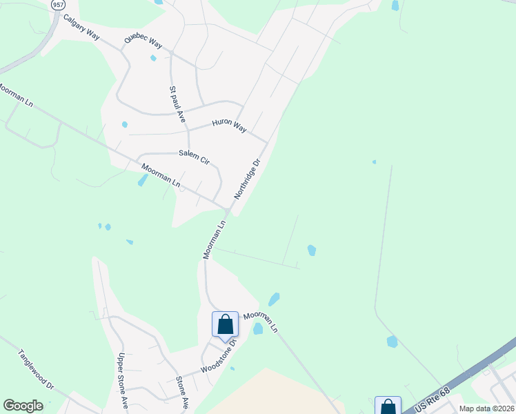 map of restaurants, bars, coffee shops, grocery stores, and more near 1176 Moorman Lane in Bowling Green