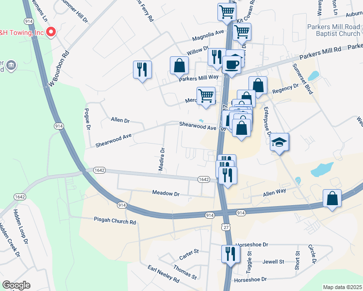 map of restaurants, bars, coffee shops, grocery stores, and more near 74-98 Jahan Drive in Somerset