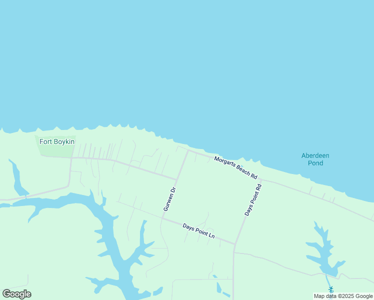 map of restaurants, bars, coffee shops, grocery stores, and more near 18273 Morgarts Beach Lane in Smithfield