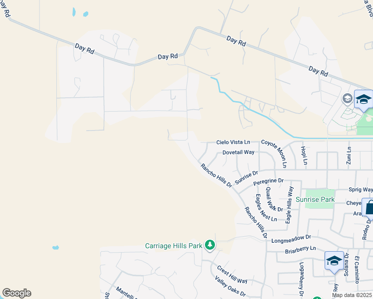 map of restaurants, bars, coffee shops, grocery stores, and more near 9881 Rancho Hills Drive in Gilroy