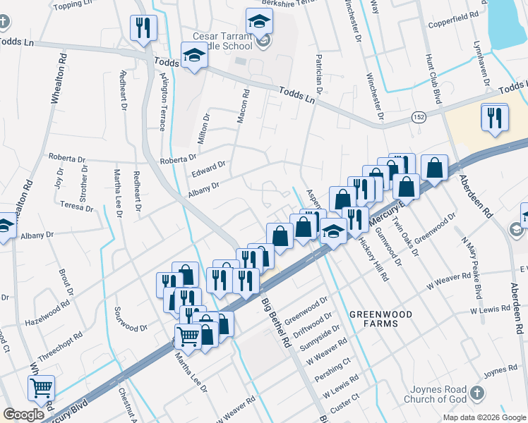 map of restaurants, bars, coffee shops, grocery stores, and more near 42 Lyford Key in Hampton