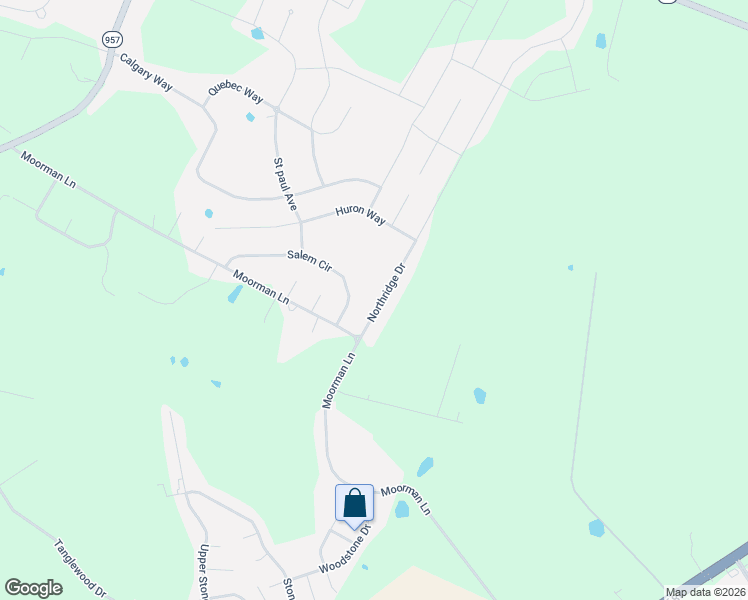 map of restaurants, bars, coffee shops, grocery stores, and more near J B Pruett Road in Bowling Green