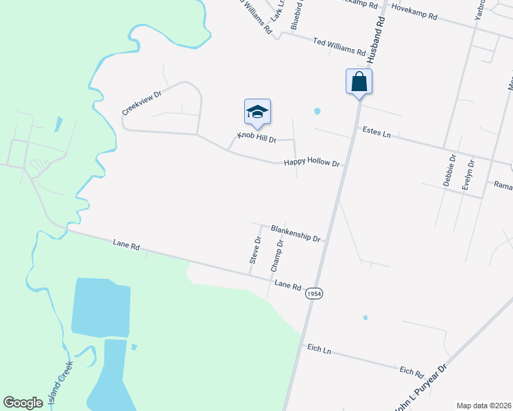 map of restaurants, bars, coffee shops, grocery stores, and more near 2101-2143 Blankenship Drive in Paducah