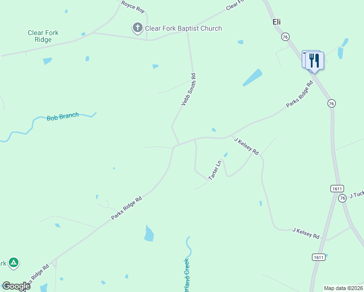 map of restaurants, bars, coffee shops, grocery stores, and more near 149-507 Tarter Lane in Russell Springs